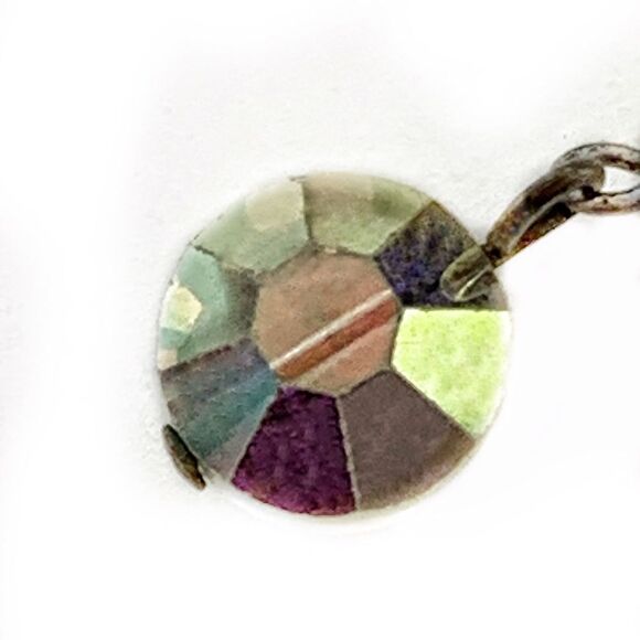 Vintage Hobe jonquil yellow faceted raviolli faceted ab crystal necklace - Picture 13 of 15